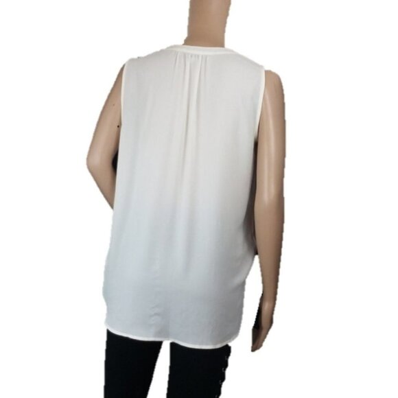 Loft White Split Neck Top - Picture 3 of 7
